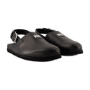 Logo Plaque Sandals Dolce&Gabbana Leather Black