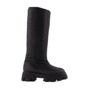 Tall Puffer Boots In Black Poly