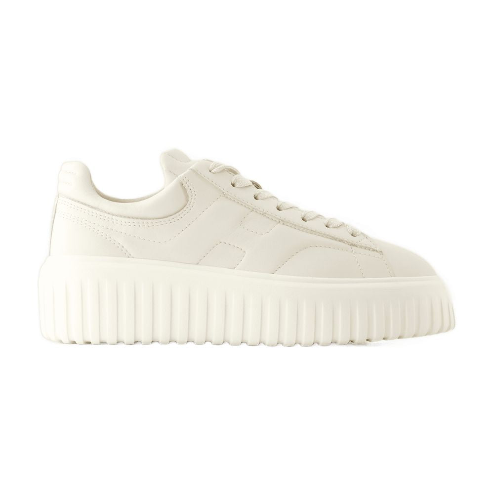 H条纹运动鞋Hogan Leather Beige