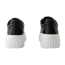 H ränder allacciato sneakers hogan läder svart