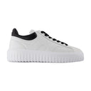 H Stripes Sneakers Hogan Leather White