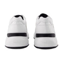 Interaction Allacciato H Laser Sneakers In White Canvas