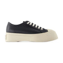 Laced Up Sneakers Marni Leather Black