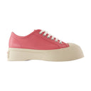 Laced Up Sneakers Marni Leather Pink