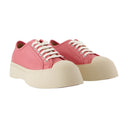 Laced Up Sneakers Marni Leather Pink