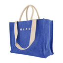 Large Shopper Bag Marni Cotton Blue