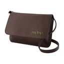 Crossbody marni läderbrun