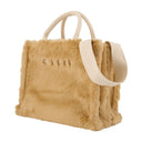 Pequeña bolsa de comprador marni beige sintético
