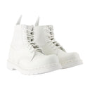 1460 8 Eye No Steel Toe Boots de la cheville MM6 Maison Margiela x Dr Martens Leather blanc