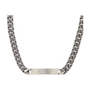 Minimal Logo Id Tag Necklace Mm6 Maison Margiela Metal Silver