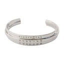 Enamel Logo Cuff Bracelet Mm6 Maison Margiela Metal Silver