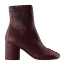 Ankle Boots Mm6 Maison Margiela Leather Burgundy