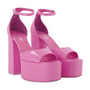 Tatiana Platform Sandals Paris Texas Flamingo skóra