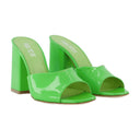 Holly Anja Mules Paris Texas Kiwi Leather