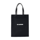 Book Tote Shopper Bag Jil Sander Cotton Black