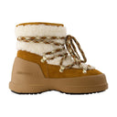 Luna Boots Moon Boot Leather Brown/White