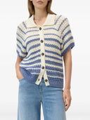 Closed Short Sleeve Polo Cardigan