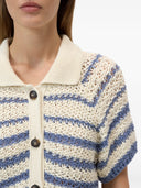 Closed Short Sleeve Polo Cardigan