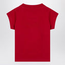 Maglietta a corto rossa di Balenciaga mantieni la calma