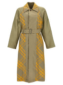 Burberry Check Insert Trench Coat