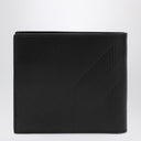 Burberry Black Leather Bi Fold Wallet With Embossed Check