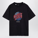 Balenciaga Planet Earth Oversize T Shirt Washed Black