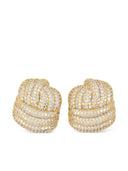 Self Portrait Gold Crystal Knot Earrings