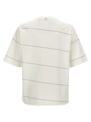 Maglietta a strisce da ricamo a logo Burberry