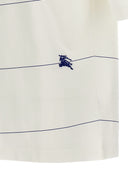 Maglietta a strisce da ricamo a logo Burberry