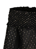 Self Portrait Black And Gold Chiffon Top