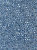 Self Portrait Rhinestone Denim Crop Top