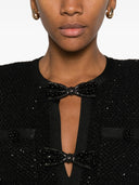 Self Portrait Black Sequin Knit Mini Dress