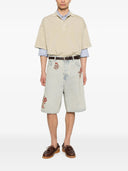 Drole De Monsieur Short Jean Dusty Brodé Fleurs