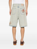 Drole De Monsieur Short Jean Dusty Brodé Fleurs