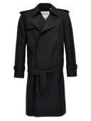 Burberry Double Breasted Maxi Trench Coat