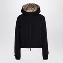 Giacca a corto color sabbia reversibile Burberry con motivo di controllo