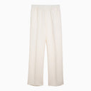 Pantaloni di miscela Burberry White Viscose