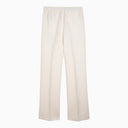 Pantaloni di miscela Burberry White Viscose