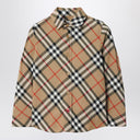 Burberry Beige Cotton Check Pattern Shirt