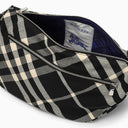 Burberry Shield Large Messenger Bag Black/Calico Cotton Blend With Check Pattern