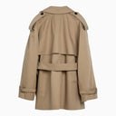 Burberry Short Double Breasted Beige Trench Coat With Belt