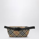 Burberry Check Patterned Beige Waist Bag