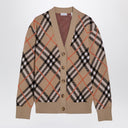 Burberry Wool And Mohair Cardigan With Check Pattern