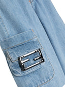 Pantalones de mezclilla fendi ancho