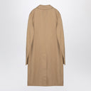 Burberry Long Beige Gabardine Car Coat