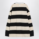 Alexander Mc Queen Striped Polo Shirt Black/Ivory