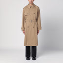 Burberry Long Beige Gabardine Trench Coat