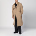 Burberry Long Beige Gabardine Trench Coat