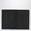 حافظة بطاقات بربري قابلة للطي باللون الأسود مع نقش المربعات