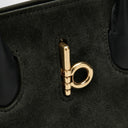 Burberry Rocking Horse Medium mørkegrønn semsket skinn